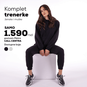 Pozovi i poruči komplet trenerku za samo 1.590 dinara!