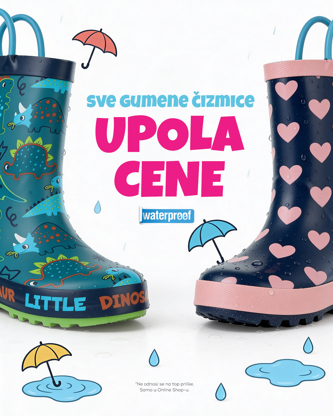 Sve gumene čizmice upola cene!