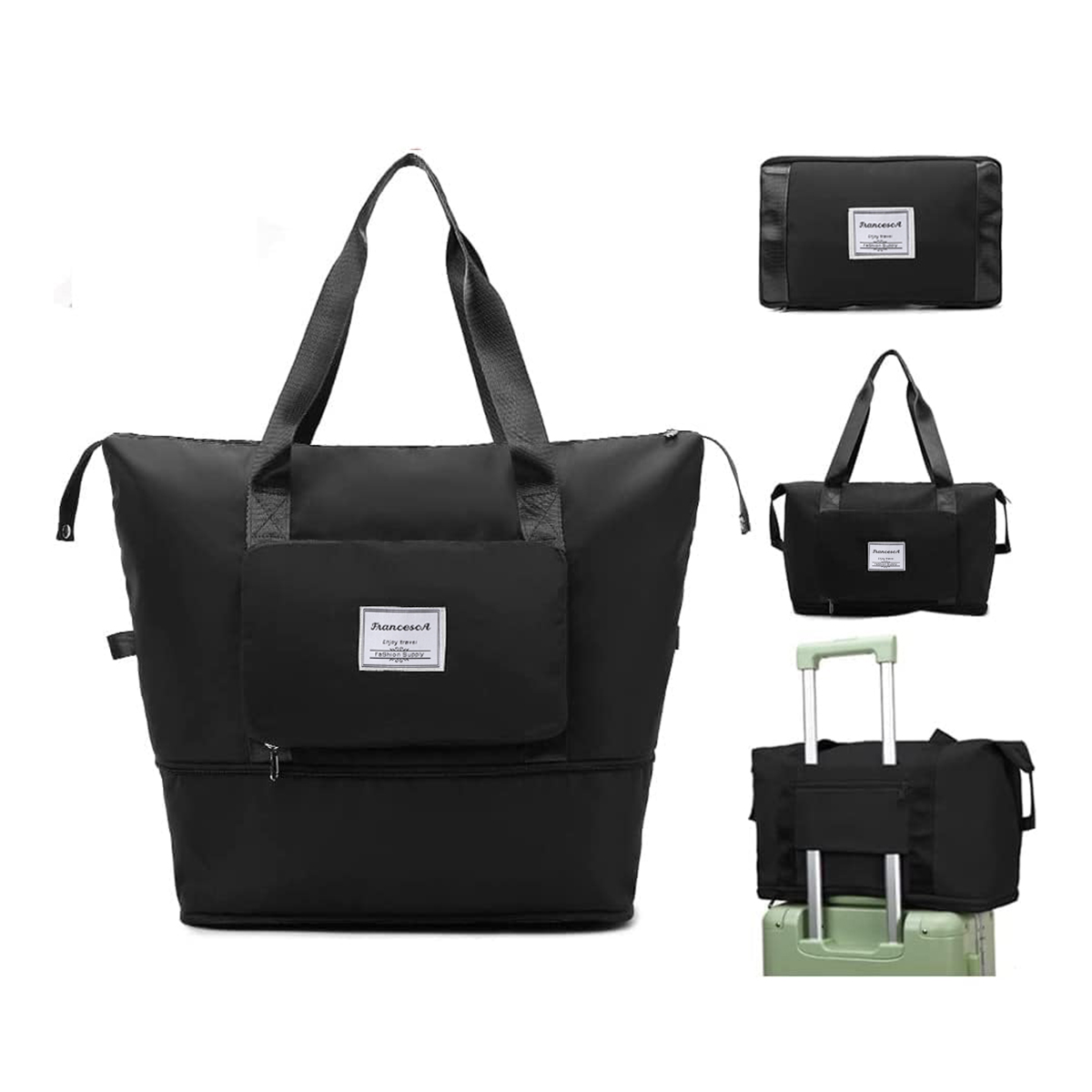Višenamenska torba, rasklopiva i praktična, crna 