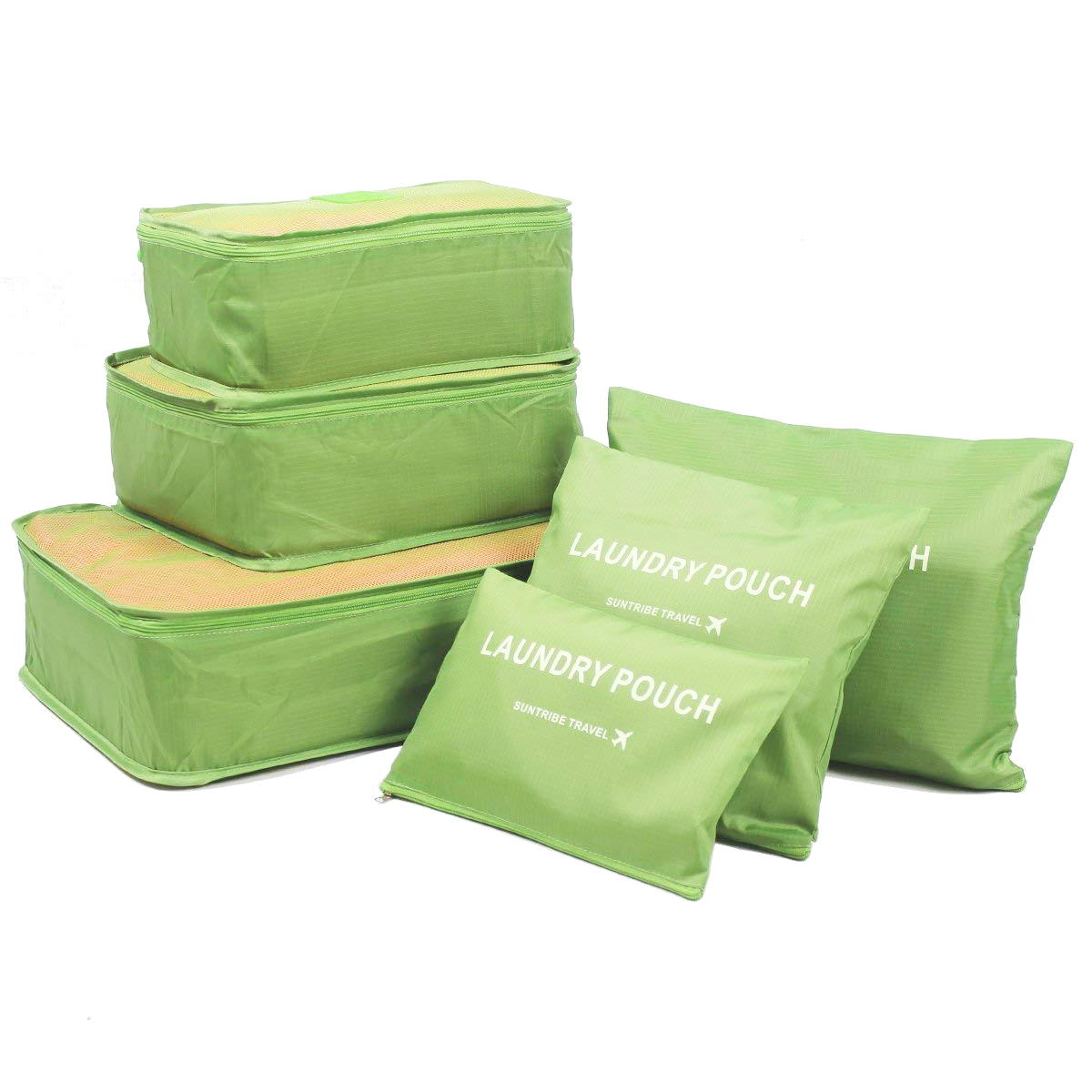 Set od 6 torbi za organizaciju prtljaga, fantastično rešenje za putovanja, zeleni 