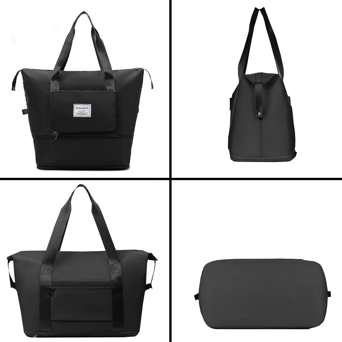 Višenamenska torba, rasklopiva i praktična, crna 