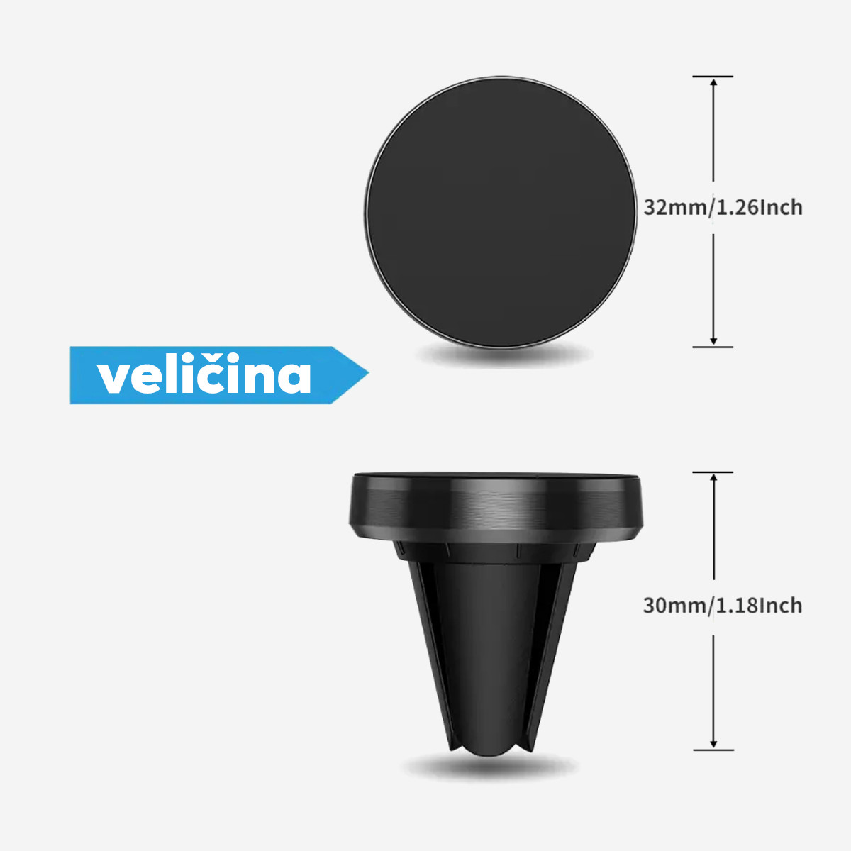 Magnetni nosač za telefon u automobilu sa postoljem 