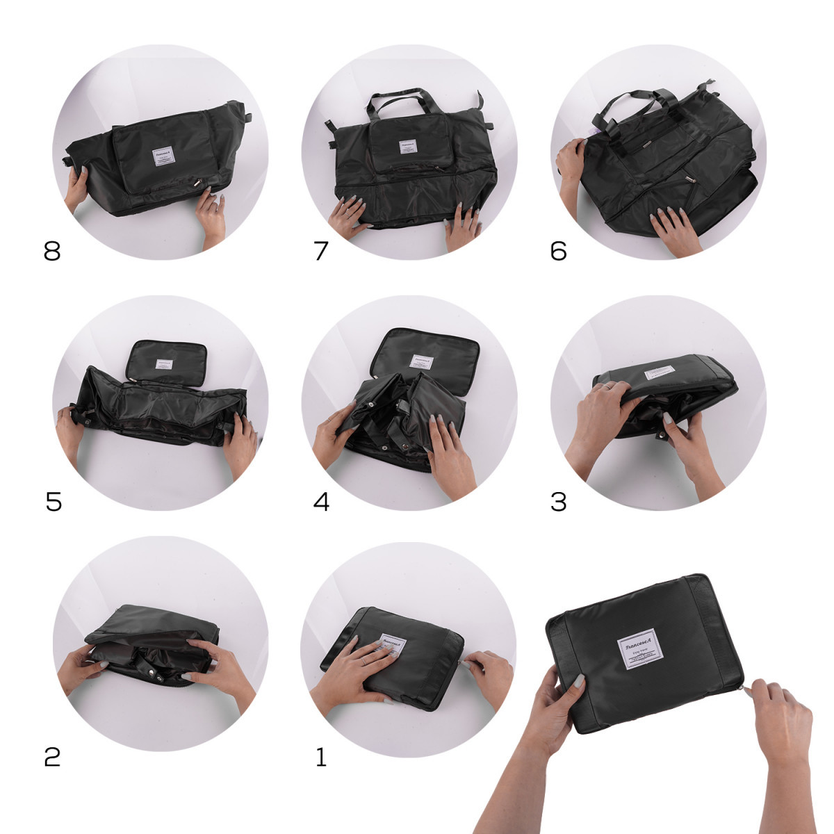 Višenamenska torba, rasklopiva i praktična, siva 