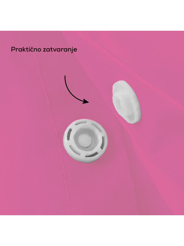 Vesela dečija kabanica, praktična i vodootporna, pink, vel.90-120