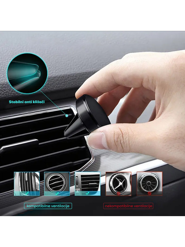 Magnetni nosač za telefon u automobilu sa postoljem