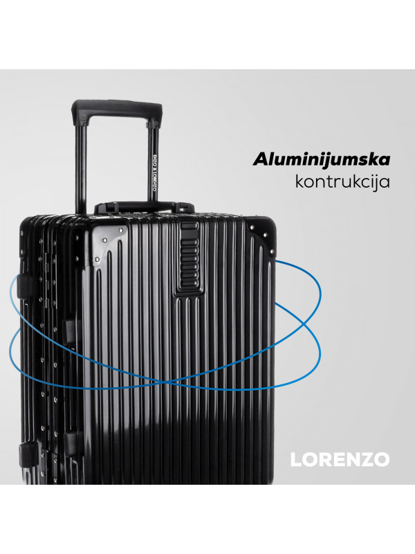 Lorenzo kofer veliki, srebrni