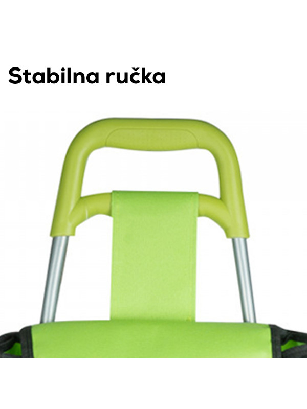 Praktična kolica za kupovinu, zelena