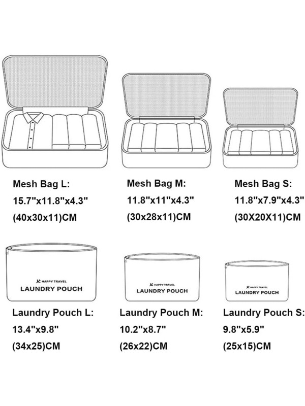 Set od 6 torbi za organizaciju prtljaga, fantastično rešenje za putovanja 